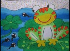 优秀儿童画作品《小蝌蚪找妈妈》