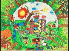 69幅《绿色家园》主题儿童画画图片大全