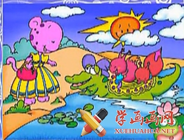 儿童学画画视频第37课_《鳄鱼的画法》(1)