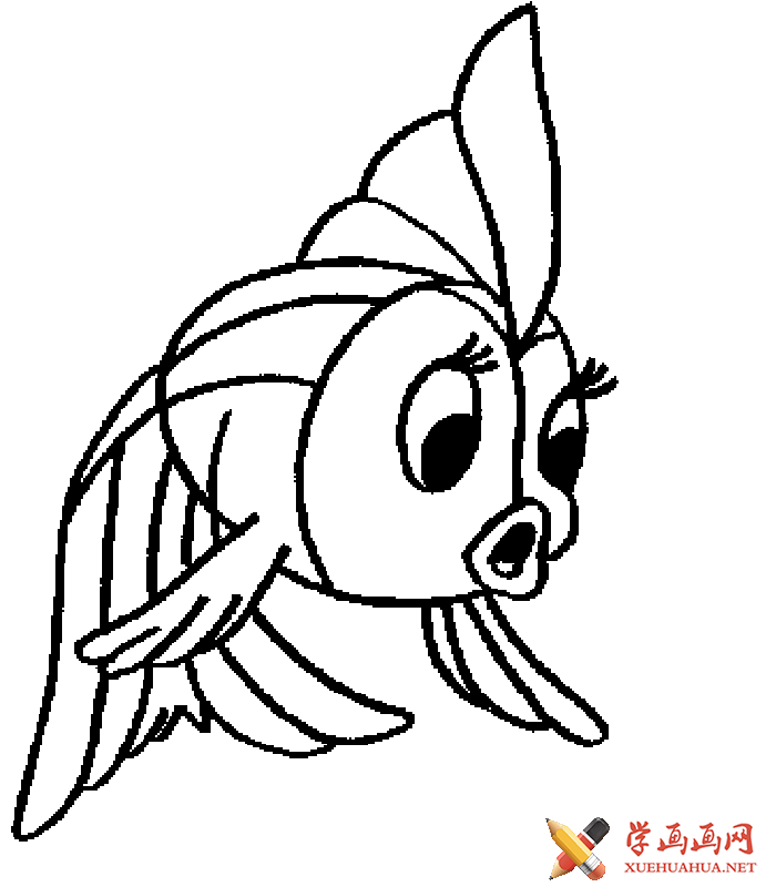 儿童学画画：鱼的简笔画图片