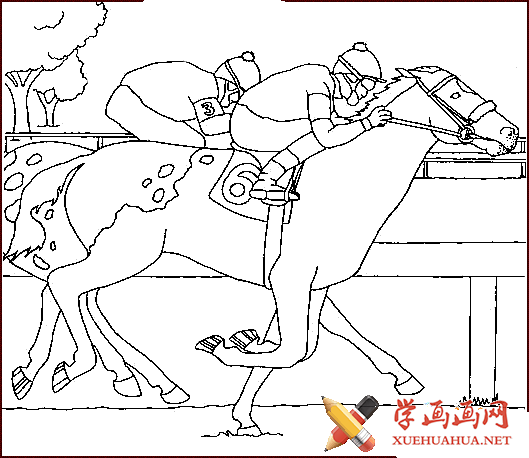 小学生学画画：关于马的简笔画图片6张