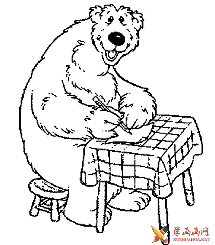 关于熊的简笔画图片12张