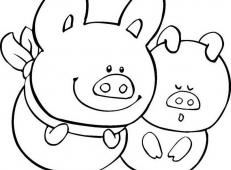卡通小猪简笔画图片1张