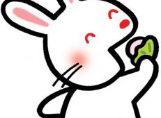 吃东西的卡通小白兔简笔画图片