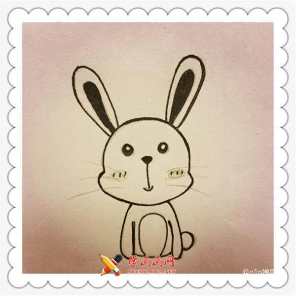 儿童学画画：呆萌小兔子简笔画教程