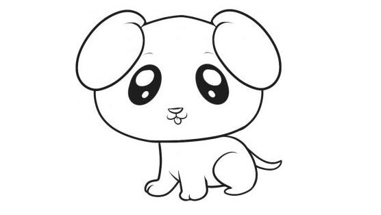 我画一只可爱的小狗狗图片
