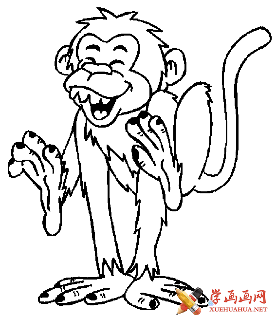 卡通猴子图片_猴子简笔画图片
