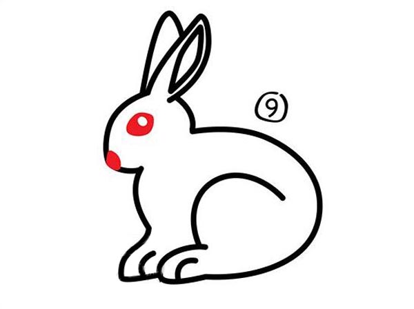 如何画出一只可爱的简笔画兔子