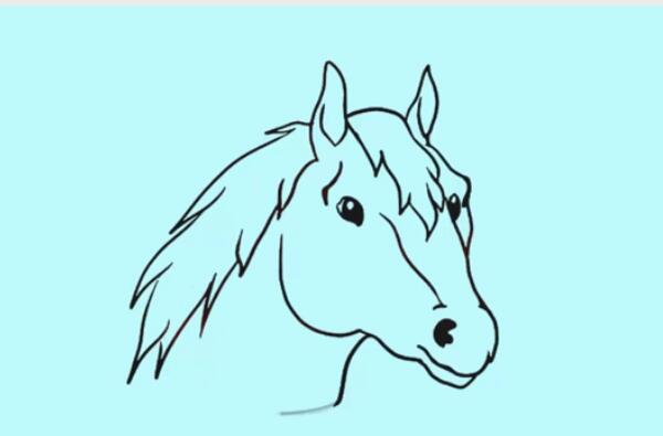 马头怎么画 简单图片