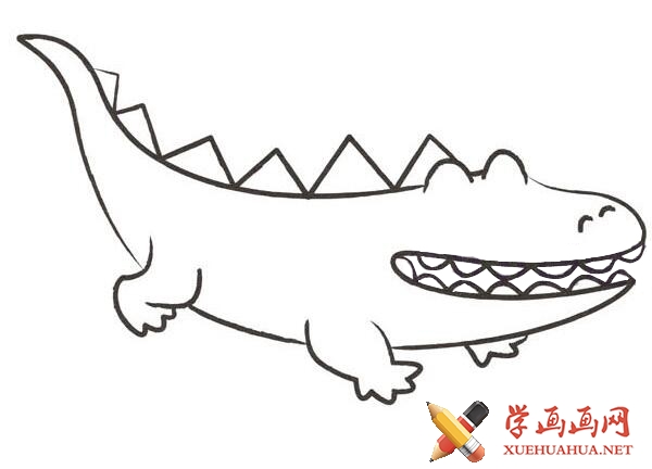 简单易学的鳄鱼简笔画怎么画?