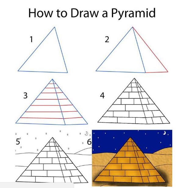金字塔画画教程图片