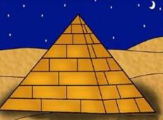 六步骤教你埃及金字塔简笔画图解教程
