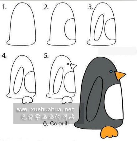 怎么画企鹅 企鹅儿童简笔画