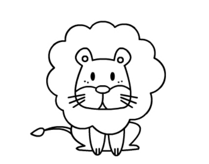 狮子王简笔画图片_儿童动物简笔画素材