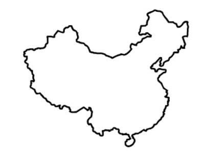 简笔画教程：中国地图简笔画图片【动画步骤】