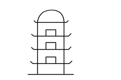 兒童畫塔樓的簡筆畫,建築物簡筆畫素材