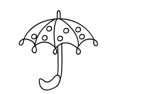 伞的简笔画,儿童画太阳伞的简单画法