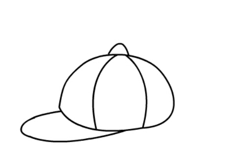 鸭舌帽简笔画绘画步骤三:高清看图鸭舌帽简笔画绘画步骤二:高清看图