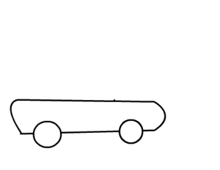 交通工具簡筆畫轎車的畫法_兒童簡筆畫小跑車畫法