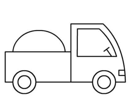 儿童画卡车的简笔画法交通工具类简笔画