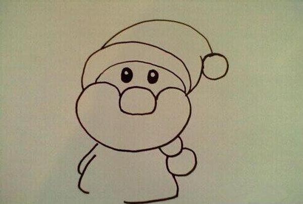可爱的圣诞老人儿童画简笔画教程