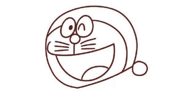 机器猫简笔画教程 哆啦A梦简笔画画法