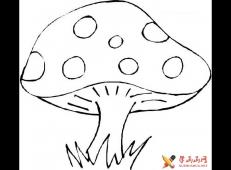 幼儿学画画：蘑菇简笔画图片