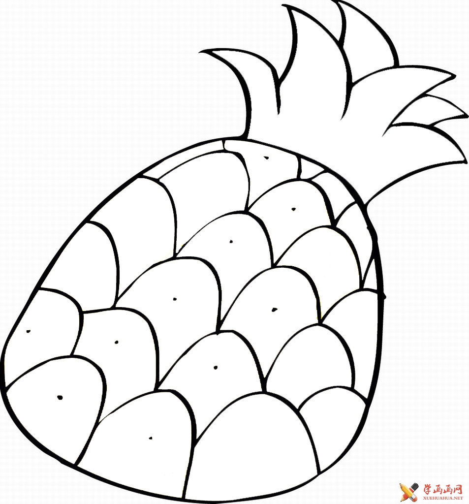 菠萝简笔画一张