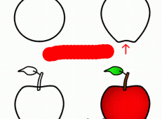 儿童学画画：苹果的简笔画法