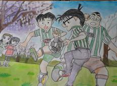 儿童画图片大全_关于足球的画画作品