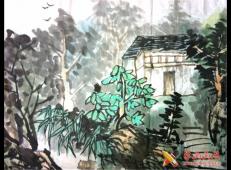 儿童中国画，江南林间