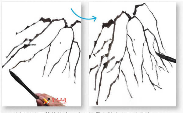 山水画基础技法：山石的画法及皴法详解