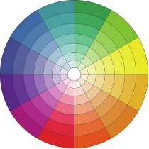 色环中明度最高的颜色图片