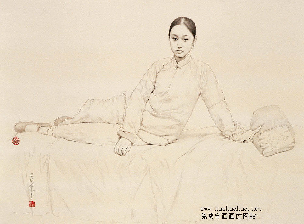 王沂东人物素描画欣赏_王沂东素描作品图片51幅