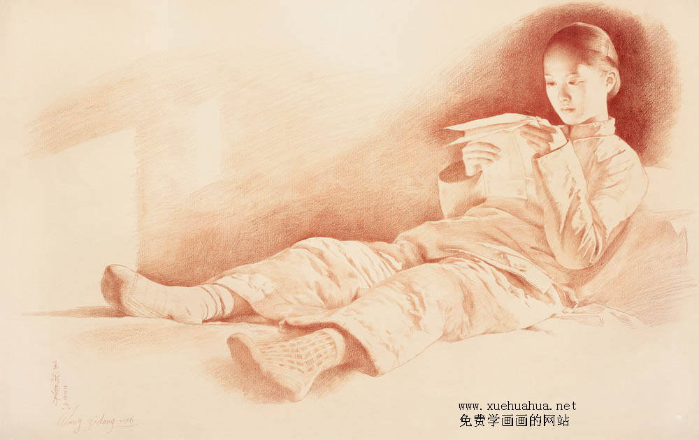 王沂东人物素描画欣赏_王沂东素描作品图片51幅