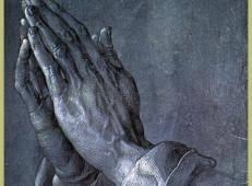 丢勒最著名的作品《祈祷之手》高清素描图片
