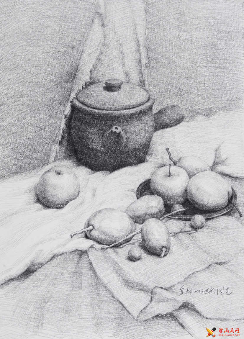 18幅素描静物范画图片