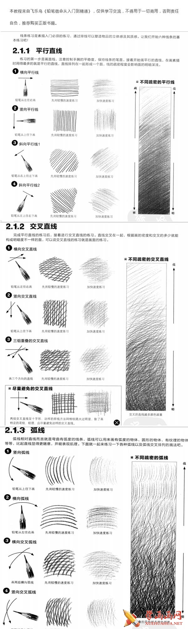 素描入门：基本排线教程