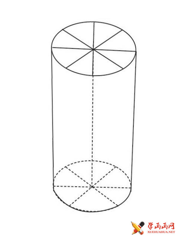 素描入门教系列程：素描几何体圆柱体的画法步骤