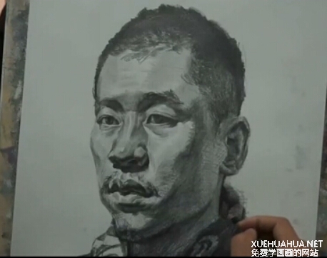 北京传奇画室素描男青年头像师范视频教学视频截图