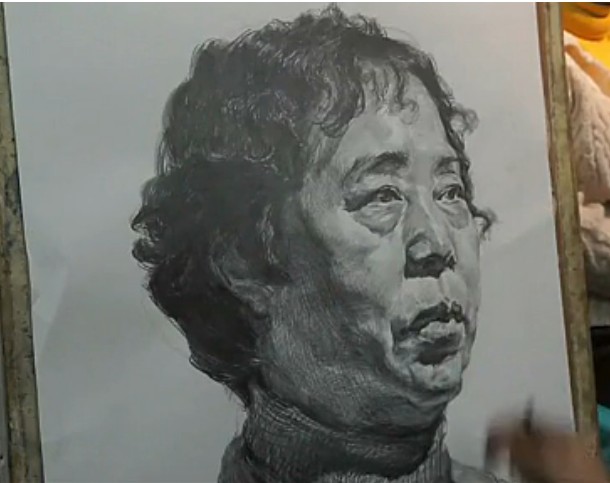 北京朱传奇画室女中年素描头像视频教程
