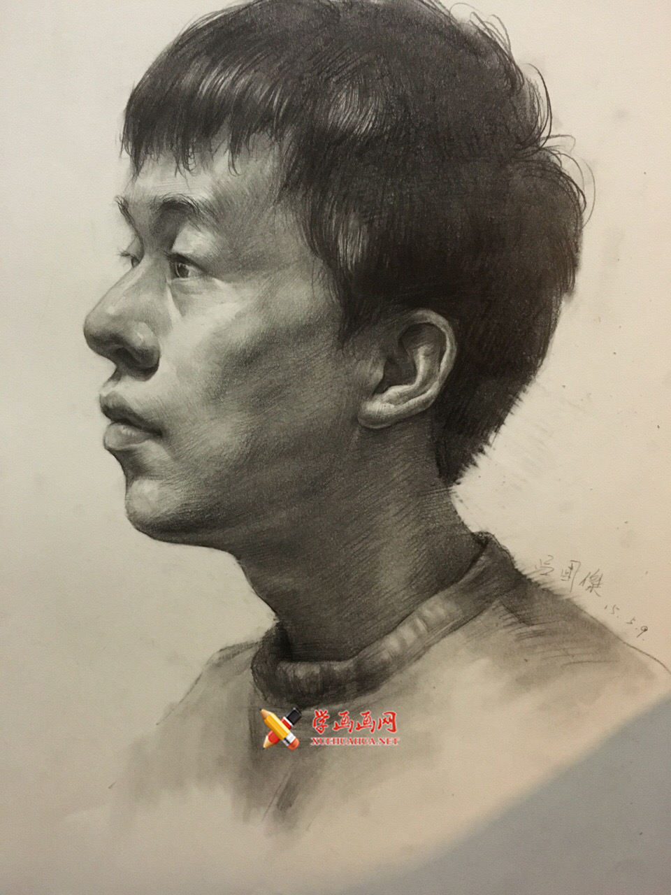 老鹰画室素描头像图片