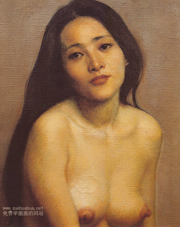靳尚谊女人体油画作品精选-《双人体》
