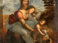 《圣母子与圣安妮》_达芬奇最后的作品《圣母子与圣安妮》超清图片赏析