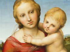 圣母子_拉斐尔古典油画作品赏析（高清图片）