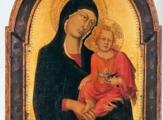 油画作品《圣母与圣子图》