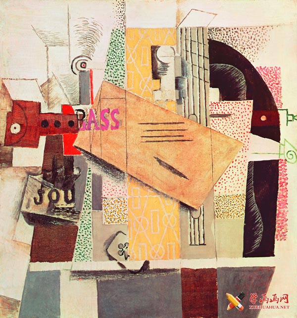 【油画欣赏】毕加索：小提琴抽象油画高清作品鉴赏
