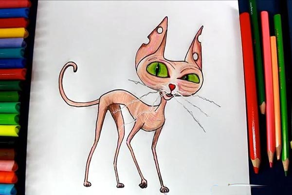 儿童画教程：高贵冷艳的狐狸小姐画法图解步骤