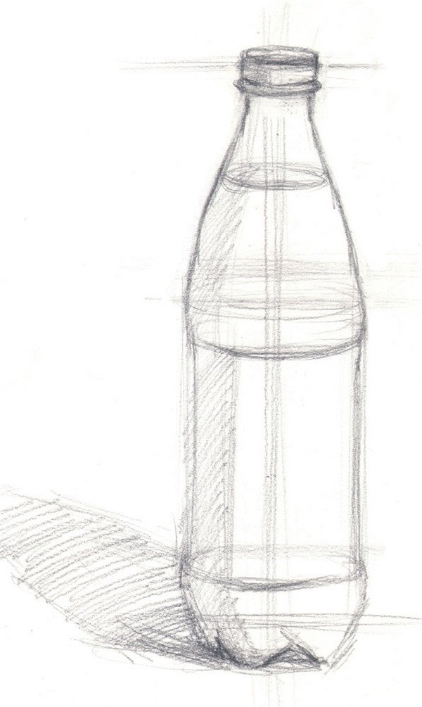 汽水瓶的水粉画步骤图解