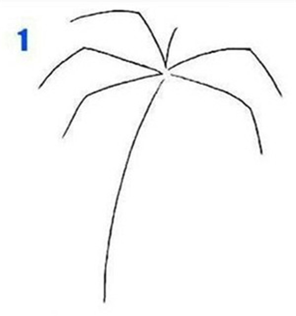 简笔椰子树一般怎么画?